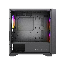 Корпус HSPD M335, Mesh Mini-tower, Black, TG, 0.45 SPCC, 2x140mm ARGB + 1x120mm ARGB mATX, mITX 160/340/184mm 2x2.5