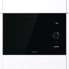 Встраиваемая микроволновая печь GORENJE BM235G1SYB черный 23 л, 900 Вт, переключатели - поворотный механизм/сенсор
