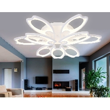Потолочный светодиодный светильник FA579/6+3 WH белый 162W 700*640*120 (ПДУ РАДИО 2.4G)
