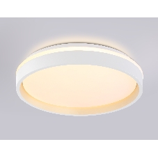 Светодиодный светильник RGB Ambrella light FZ601 WH/GD белый/золото IP20 46W 3000K-6500K+RGB D390*80 (ПДУ ИК)