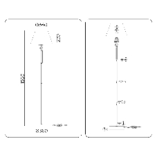 Светильник Ambrella light LH71028 BS/WH латунь/белый E27 max 60W D360*1550