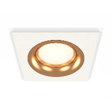 Комплект встраиваемого светильника Ambrella light XC7631005 SWH/PYG белый песок/золото желтое полированное MR16 GU5.3 (C7631, N7014)