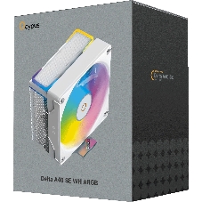 Кулер для процессора Ocypus Delta A40 SE WH ARGB, 120мм ARGB FAN, Top ARGB Panel, 4 HEAT PIPES, 4-PIN PWM, 800-1800 RPM, 31DBA, HYDRO BEARING, LGA115X/1200/1700/18XX, AM4/AM5