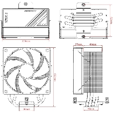 Кулер ID-Cooling FROZN A410 ARGb черный 120мм алюминий/медь 2000rpm 30db 4-pin 220W 152мм