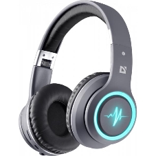 Беспроводная гарнитура Defender FreeMotion B571 серый, накладные, Bluetooth + проводной, складная конструкция, до 9 ч
