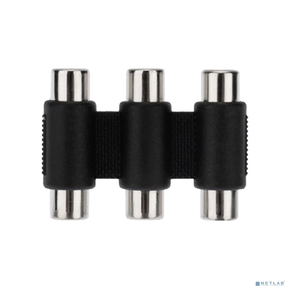 Переходник Rexant 3 гнезда RCA - 3 гнезда RCA