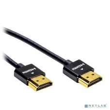 Кабель Filum HDMI Pro 2 м., slim, ver.2.0b, медь, черный, разъемы: HDMI A male-HDMI A male, пакет. (FL-CProSL-HM-HM-2M)
