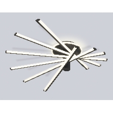 Потолочный светодиодный светильник Ambrella light FL6232 BK черный 96W 3000K-6400K 605*605*200 (ПДУ ИК)