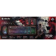 Комплект клавиатура+мышь Defender Tor MHP-127 проводной, USB, 3200 DPI, чёрный