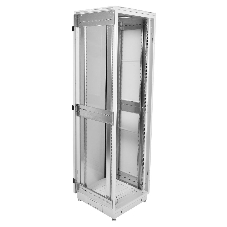 Шкаф телекоммуникационный напольный 42U (600x1000) дверь перф. 2шт, черный