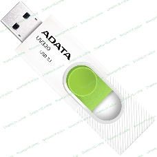 Флешка USB ADATA UV320 (AUV320-512G-RWHGN), 512Gb, USB 3.2 Gen1, R/W 100/30, белый/зеленый