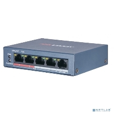 Коммутатор Hikvision DS-3E0105P-E/M(B) 4 RJ45 100M PoE с грозозащитой 6кВ; 1 Uplink порт 100М Ethernet: бюджет PoE 35Вт; поддерживают режим передачи до 250м; таблица MAC адресов на 1000 записей;