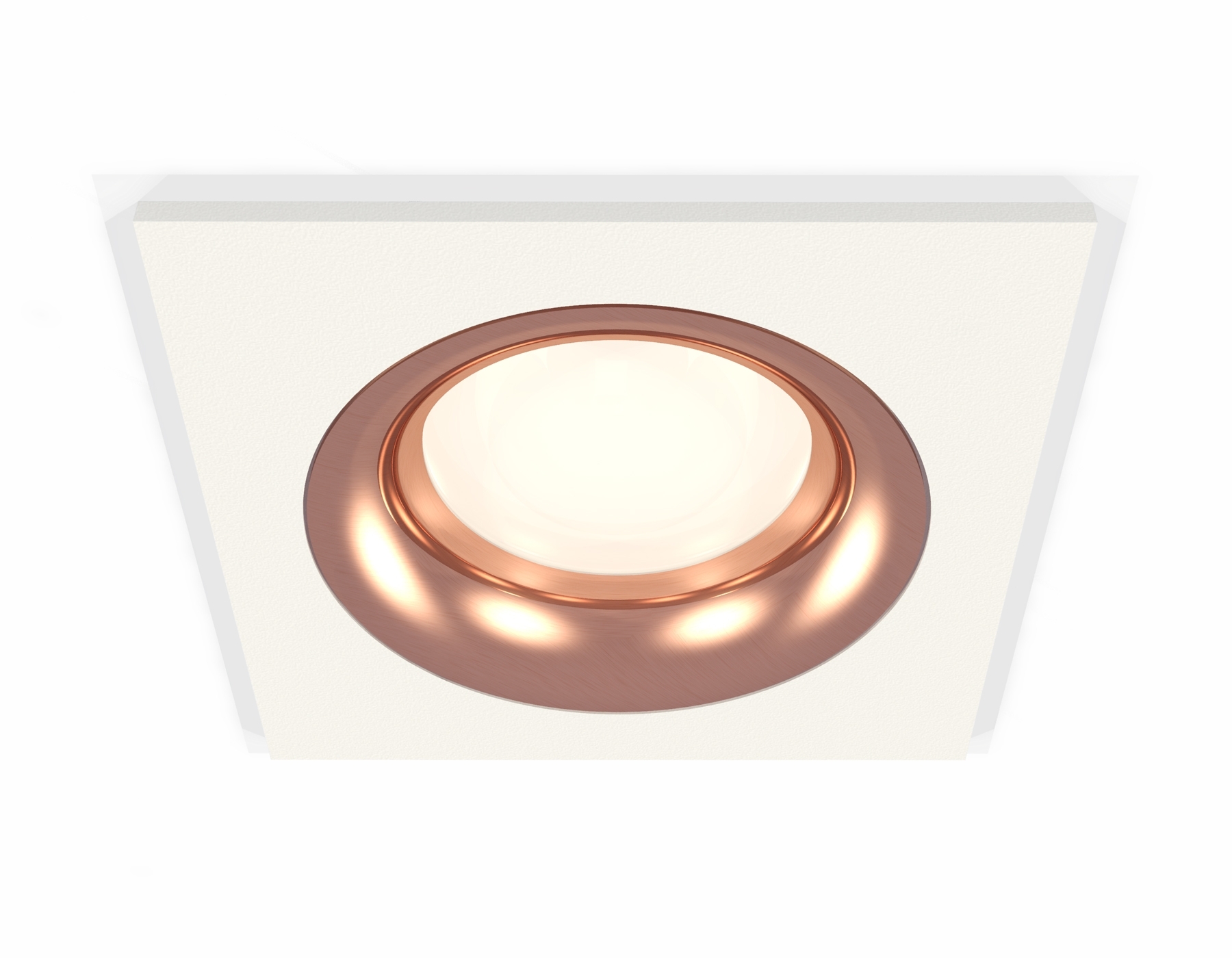 Комплект встраиваемого светильника Ambrella light XC7631006 SWH/PPG белый песок/золото розовое полированное MR16 GU5.3 (C7631, N7015)