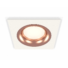 Комплект встраиваемого светильника Ambrella light XC7631006 SWH/PPG белый песок/золото розовое полированное MR16 GU5.3 (C7631, N7015)