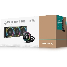 Система жидкостного охлаждения Deepcool LQ360 Ultra ARGb Soc-AM5/AM4/1200/1700/1851 черный 4-pin 38.71dB Al LCD 350W 1840gr Ret (R-LQ360-BKASMC-G-1)