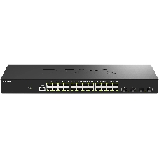 Коммутатор D-Link DGS-1210-28X/ME/C1A, 24×1 Гбит/с + 4×10 Гбит/с SFP+, управляемый