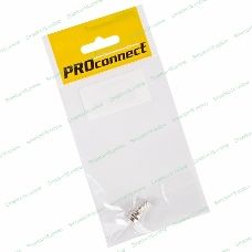 Разъем антенный на кабель PROconnect, штекер F для кабеля RG-6, (1шт.) (пакет)