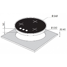 Газовая варочная панель Maunfeld EGHG.43.23CW/G