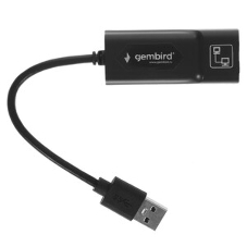 Сетевой адаптер Ethernet Gembird NIC-U10, Type-C USB 2.0 - Fast Ethernet adapter, пластик, черный, RTL8152