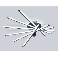 Потолочный светодиодный светильник Ambrella light FL6232 BK черный 96W 3000K-6400K 605*605*200 (ПДУ ИК)