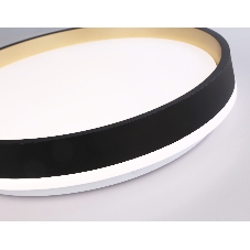 Светодиодный светильник RGB Ambrella light FZ604 BK/GD черный/золото IP20 46W 3000K-6500K+RGB D390*80 (ПДУ ИК)