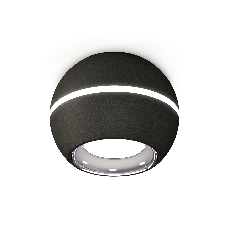 Светильник Ambrella Light XS1102002 SBK/PSL черный песок/серебро полированное MR16 GU5.3 LED 3W 4200K (C1102, N7023)