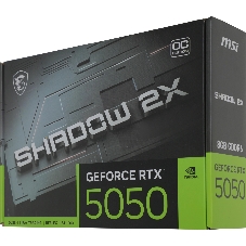 Видеокарта MSI GeForce RTX 5050 8G SHADOW 2X OC, NVIDIA RTX 5050, 8 ГБ GDDR6, 128 бит, PCI-e 5.0, 1xHDMI, 3xDP, 2617 МГц