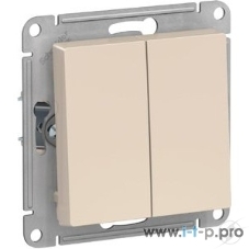 Механизм выключателя 2-кл. СП AtlasDesign 10А IP20 (сх. 5) 10AX беж.