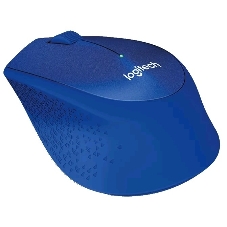 Мышь беспроводная Logitech M330 SILENT PLUS синий, 1000 dpi, радиоканал, USB, кнопки - 3