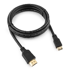 Кабель Cablexpert HDMI-mini HDMI CC-HDMI4C-6, 19M/19M, v2.0, медь, позол.разъемы, экран, 1.8м, черный, пакет