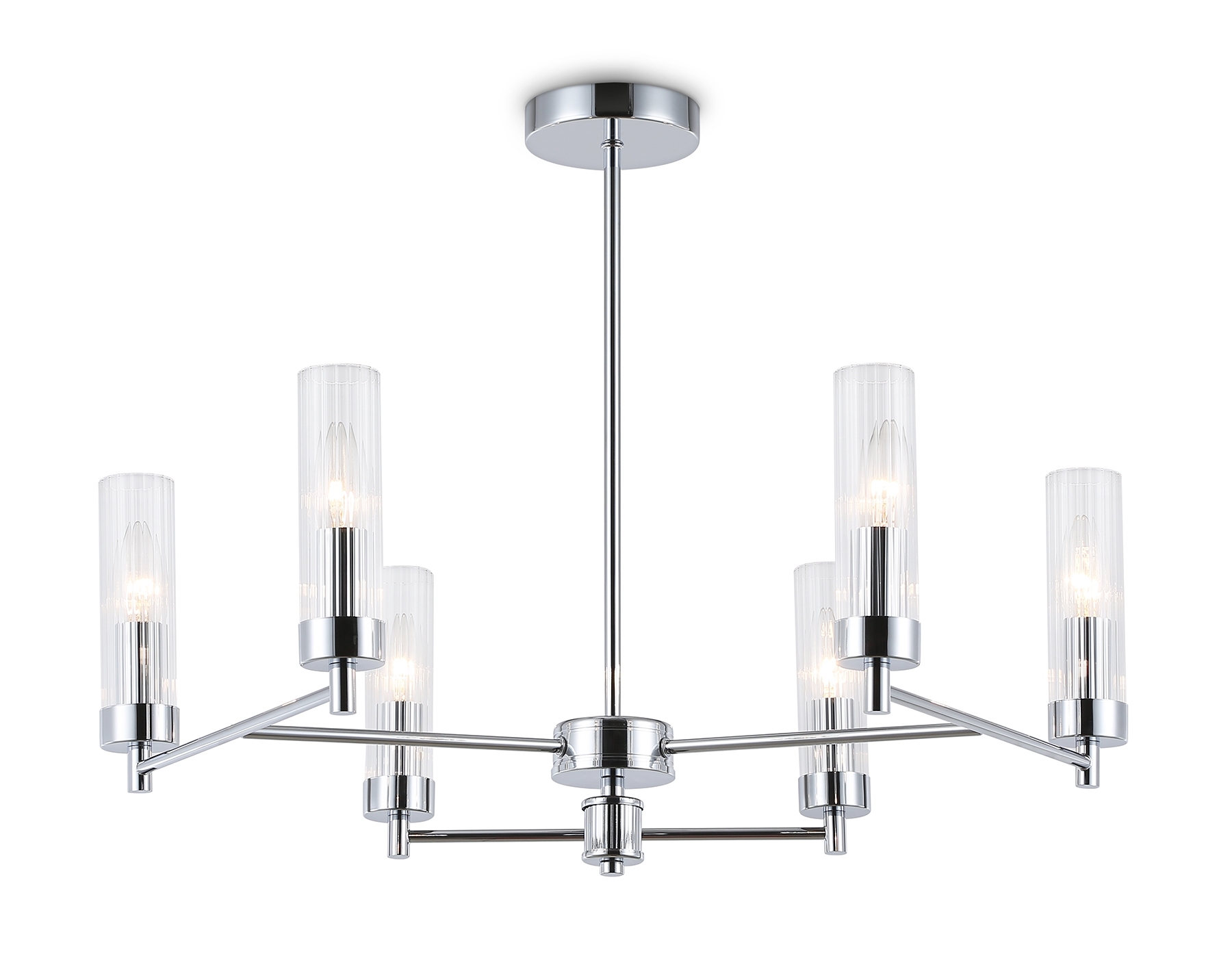 Люстра Ambrella light LH55151/6 CH/CL хром/прозрачный E14/6 max 40W D675*520