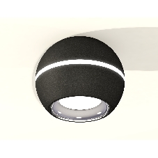 Светильник Ambrella Light XS1102002 SBK/PSL черный песок/серебро полированное MR16 GU5.3 LED 3W 4200K (C1102, N7023)
