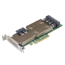 HBA-адаптер Broadcom 9305-24i SGL (05-25699-00/03-25699-02007) PCIe 3.0 x8 LP, SAS/SATA 12G HBA, 24port(6*int SFF8643), 3224 IOC/LSI SAS 9305-24i SGL 24-Port Int, 12Gb/s SATA+SAS, PCIe3,0 HBA