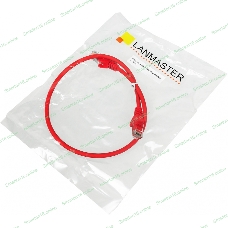 Патч-корд Lanmaster utp LAN-PC45/U5E-0.5-RD вилка RJ-45-вилка RJ-45 кат.5е 0.5м красный LSZH (уп.:1шт)