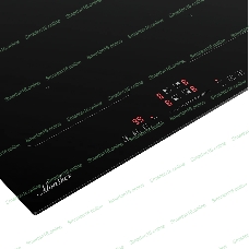 Индукционная варочная панель Monsher MHI 6026, 60 см, индукция, High-Tech, inverter, 9 уровней мощности, бустер, Stop and Go, автоматическое отключение, таймер, индикатор остаточного тепла, сенсорное/слайдерное управление, черный