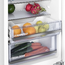 Встраиваемый холодильник Maunfeld MBF193SLFWGR Inverter белый двухкамерный 229/76 л морозилка снизу