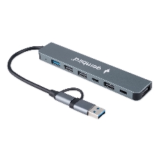 USB-концентратор Gembird UHB-C445, USB/USB Type С, USB 3.0, 4хUSB 2.0, USB Type-C, USB