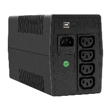 Источник бесперебойного питания ExeGate Smart LB-1000.LCD.AVR.4C13.USB (1000VA/650W, LCD, AVR, 4*C13, USB, батарея 12V 9Ah, черный)