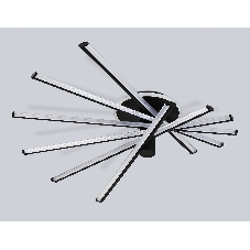 Потолочный светодиодный светильник Ambrella light FL6232 BK черный 96W 3000K-6400K 605*605*200 (ПДУ ИК)