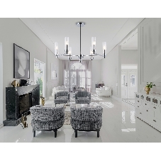 Люстра Ambrella light LH55151/6 CH/CL хром/прозрачный E14/6 max 40W D675*520