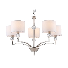 Люстра Ambrella light LH71121/5 SN/WH никель/белый E14/5 max 40W D660*880