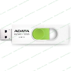 Флешка USB ADATA UV320 (AUV320-32G-RWHGN), 32Gb, USB 3.2, R/W 100/30, белый/зеленый