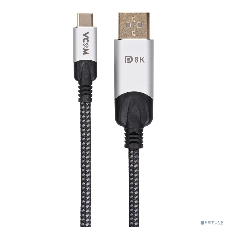 Кабель-адаптер VCOM USB 3.1 Type-Cm --> DP(m) 8K@60Hz, 1,5 м, Alumi Shell,