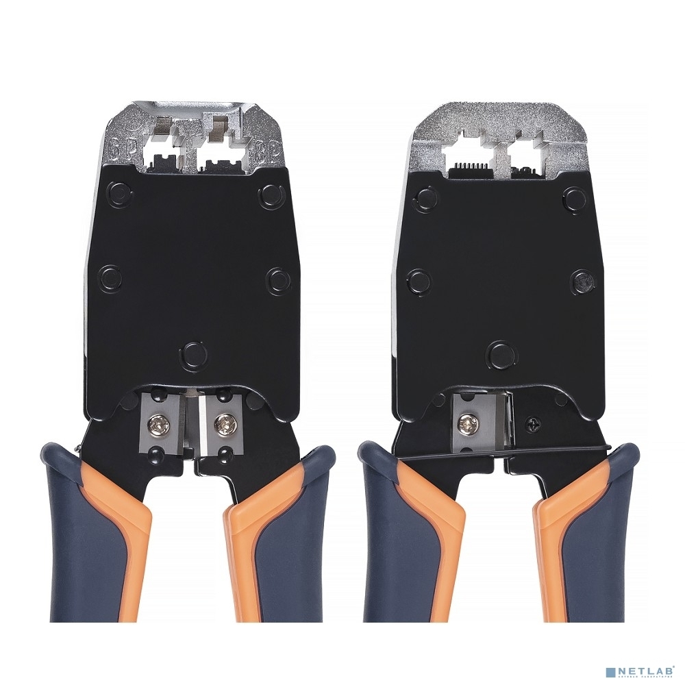 Инструмент для обжима проводников Cabeus, RJ-45 (8P8С); RJ-12 (6P6С), профессиональный, (HT-500)