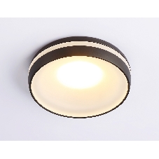 Светильник Ambrella light TN3322 SBK/FR черный песок/белый матовый GU5.3 D95*40