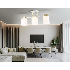 Светильник Ambrella light TR303045/3 WH/GD белый/золото E27/3 max 60W 540*100*270