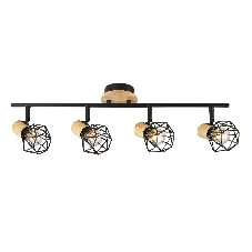 Светильник Ambrella light TR8754/4 BK/WD черный/дерево IP20 E27/4 615*115*200