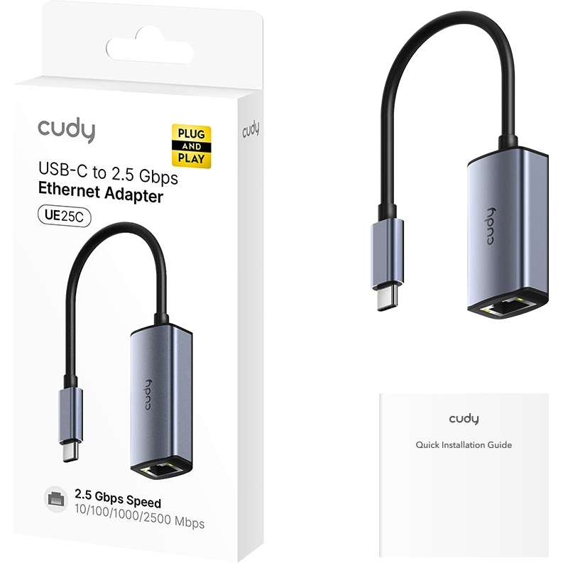 Сетевой адаптер USB-С Cudy UE25C 1х2.5 Гбит/с, USB Type-C