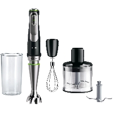 Блендер погружной Braun MQ9135XI черный, 1200 Вт, плавная регулировка, турбо
