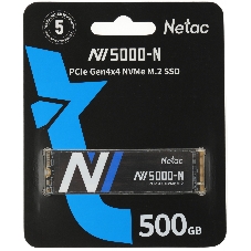 Накопитель SSD Netac NV5000 Pro, 500Gb, M.2 2280, PCIe 4.0 x4, NVMe, R/W 4800/2700, с радиатором